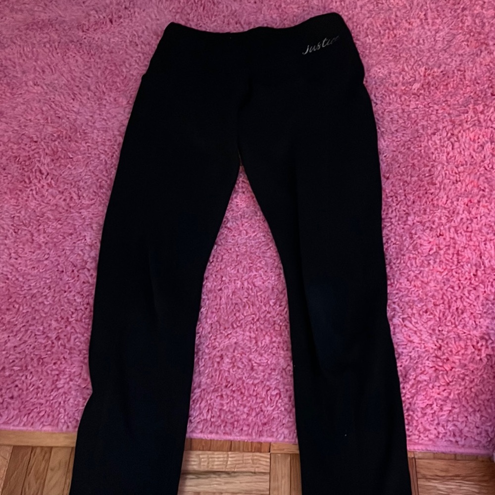 Black justice kids leggings